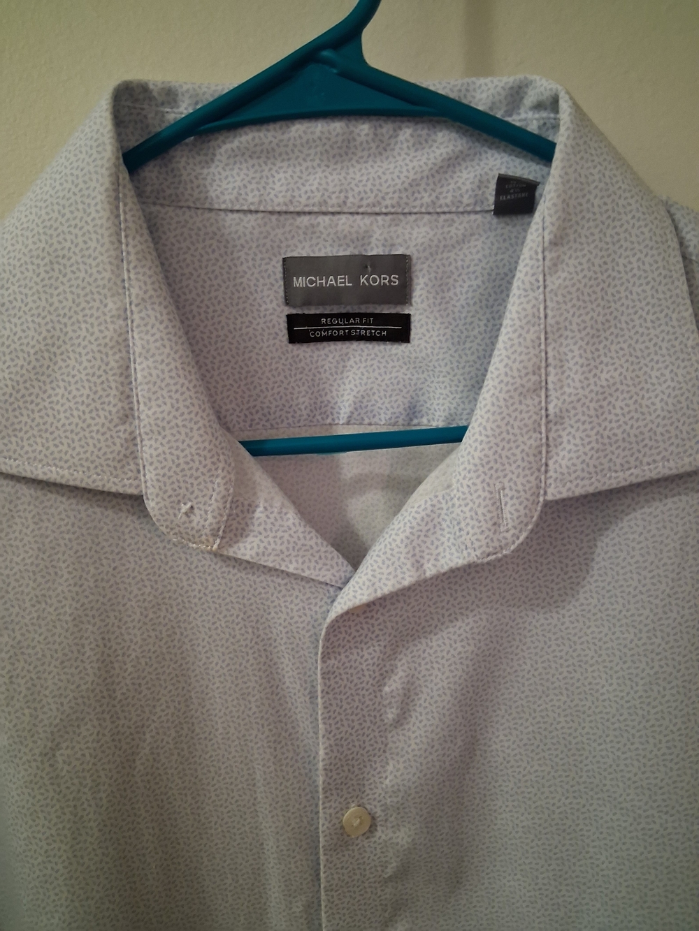 Michael Kors Men’s Dress Shirt Light Blue 18 36/37 Long Sleeve Work Business - Picture 2 of 6